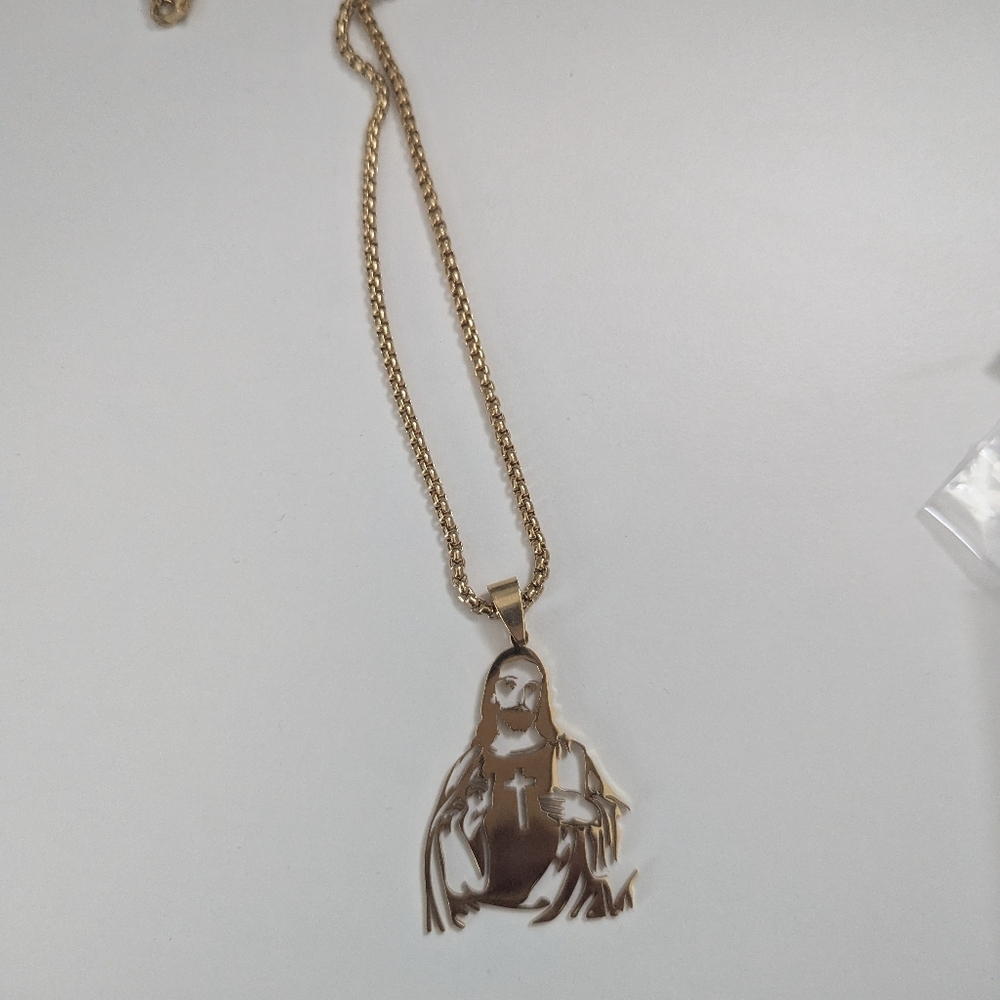 Stainless Steel Jesus Necklace